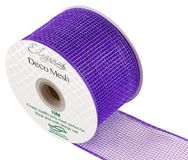 Eleganza Deco Mesh Metallic 63mm x 10m Purple No.36 - Organza / Fabric